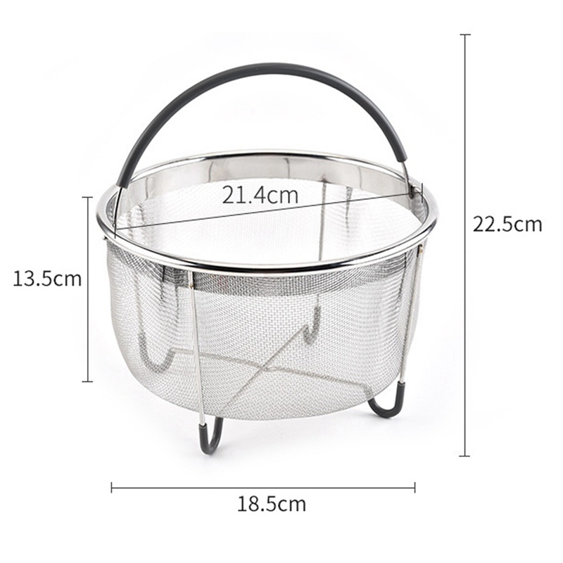 stainless-steel-vegetable-basket-silicone-handle-portable-steamer-drain-basket-multifunctional-rice-cooker-rice-steamer