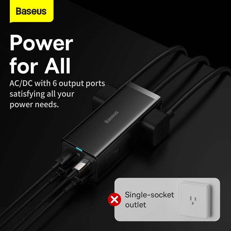 baseus-100w-gan3-pro-ที่ชาร์จเดสก์ท็อป-2ac-2u-2c-รางปลั๊กไฟ-ที่ชาร์จเร็ว-สําหรับ-iphone-14-13-12-pro-max-xiaomi-samsung-แล็ปท็อป
