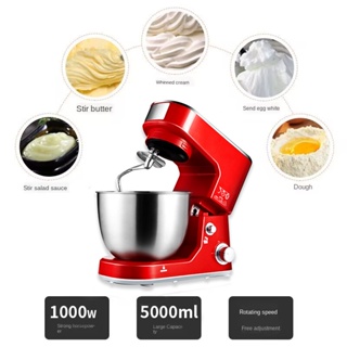 5L Electric Food Stand Mixer Cream Blender Dough Kneading 6 Speed Cake Bread Chef Machine Whisk Eggs Beater  Free  Shipp