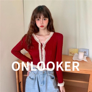 ONLOOKER เสื้อคริสมาสต์ เสื้อกันหนาวแขนยาวผญ หลวม ใส่สบายๆ 49Z22120102