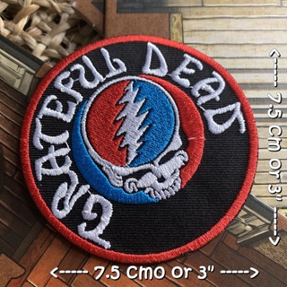 Grateful Dead วงดนตรี ร็อค เฮฟวี่เมทัล พังค์ ตัวรีดแบบปัก อาร์มปัก ตัวรีดติดเสื้อ ตัวรีด ติดกระเป๋า ติดหมวก ติดแจ๊คเก...
