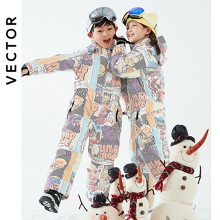 ภาพขนาดย่อของภาพหน้าปกสินค้าVECTOR new boys' and girls' ski suits warm breathable one-piece snow suits for boys and girls EEMZ จากร้าน cuijie77.th บน Shopee