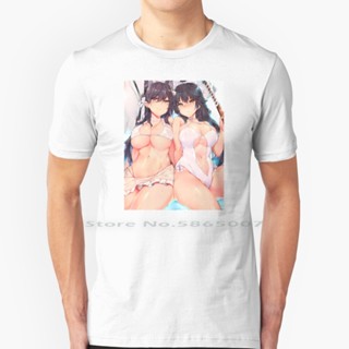 [S-5XL]Atago &amp; Takao ( Hentai ) T Shirt 100% Cotton Thicc Girls Game Lewd Sexy Big Boobs Big Tits Atago Takao Ecchi_34