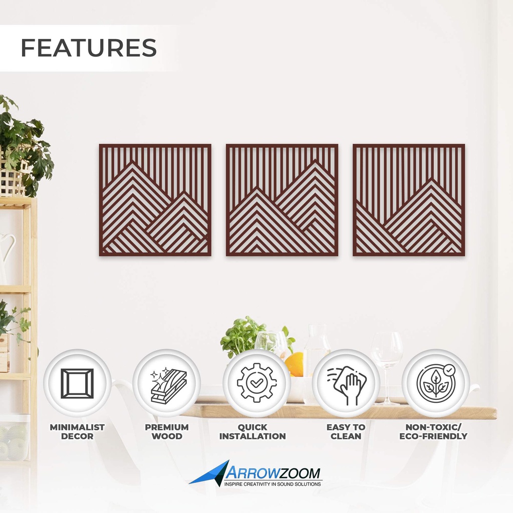 arrowzoom-mountain-wood-wall-art-บล็อกแผงไม้ประติมากรรมตกแต่ง-ห้องนั่งเล่นตกแต่งบ้านสไตล์โมเดิร์น-az1287