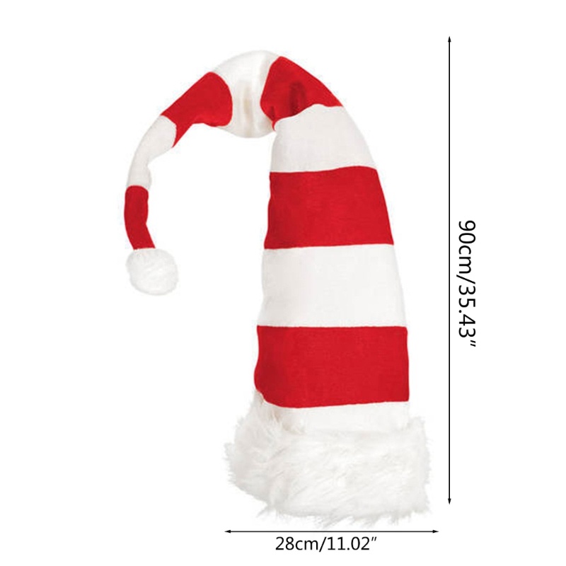หมวกซานต้าคลอส-ลายทาง-สีขาวเข้ม-สําหรับครอบครัว