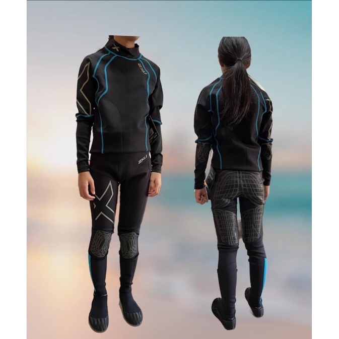 กางขายาว-wet-suit-สำหรับ-เรือใบ-และกีฬาทางน้ำ-แผ่นรองป้องกันการบาดเจ็บ-เข่า-ด้านหลัง-หน้าแข่ง