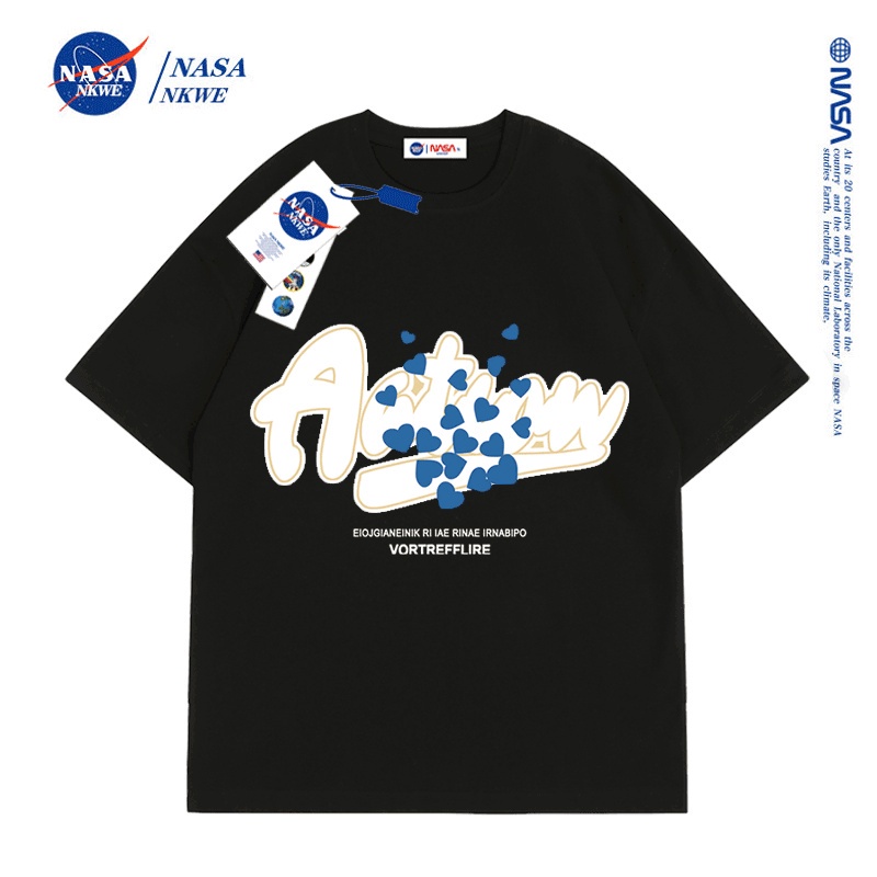 เสื้อยืดแขนสั้น-ผ้าฝ้าย-ทรงหลวม-ลาย-nasa-แฟชั่นฤดูร้อน-สําหรับผู้ชาย-และผู้หญิง-ผู้ชายและผู้หญิงคู่แขนสั้นสไตล์เดีย-21