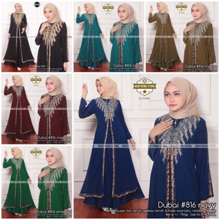 Gamis Abaya Turkey 1990 Dubai 816 ชุดเดรสแดนนิส มุสลิม จัมโบ้ ของแท้ สําหรับผู้หญิง