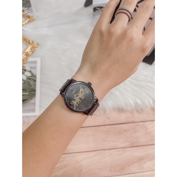 ผ่อน0-coach-14502925-นาฬิกาข้อมือผู้หญิง-coach-woman-s-analog-grand-watch-ขนาด33mm-สายสแตนเลส-สีดำ