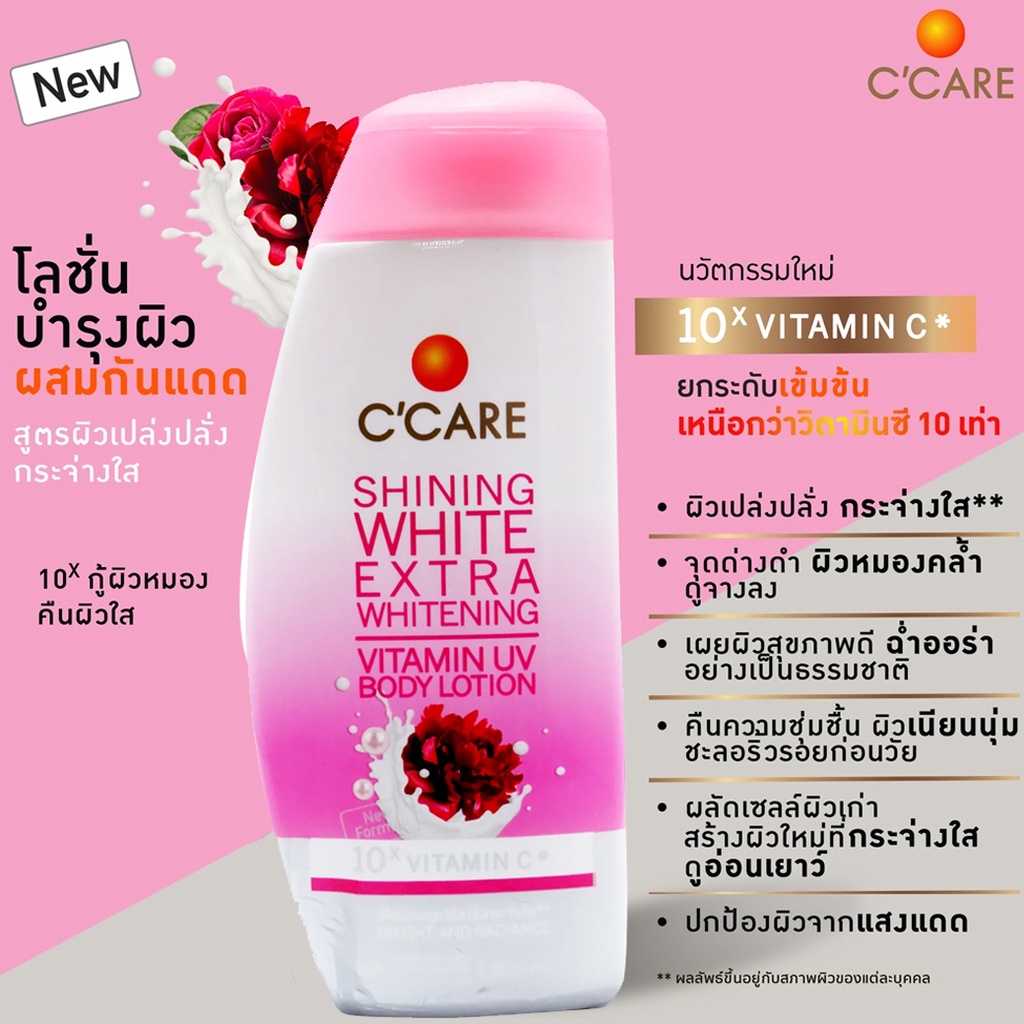 1แถม1-ซีแคร์-สมูท-ไวท์-คริสตัล-เคลียร์-ไวตามิน-ยูวี-บอดี้-โลชั่น-ccare-smooth-white-crystal-clear-body-lotion-200ml