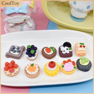 Cooltoy โมเดลเค้ก ขนมหวานจําลอง ขนาดเล็ก DIY สําหรับตกแต่งบ้านตุ๊กตา 10 ชิ้น