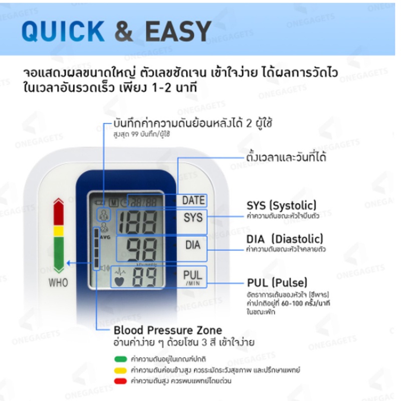 เครื่องวัดความดันโลหิต-เสียงภาษาไทยเครื่องวัดความดันโลหิต-เสียงภาษาไทยสินค้าของแท้-เครื่องวัดความดัน-มีการรับประกัน-เครื