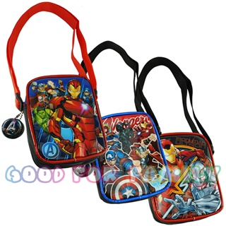 สินค้า กระเป๋าสะพายข้าง avengers MARVEL ironman thor hulk สีดำ อเวนเจอร์ ลายลิขสิทธิ์แท้