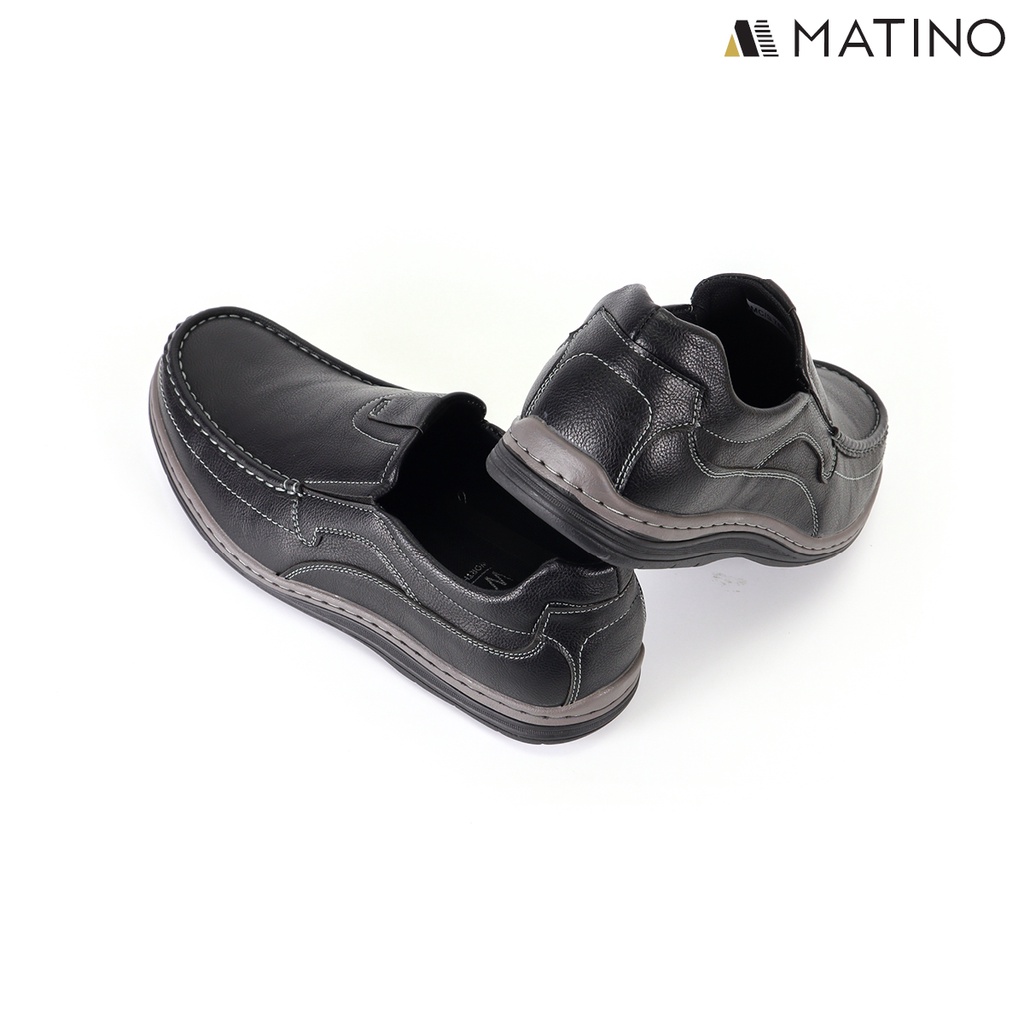 ภาพสินค้าMATINO SHOES รองเท้าหนังชาย รุ่น MC/S 7808 -BLACK/BROWN จากร้าน matinoshoes บน Shopee ภาพที่ 4