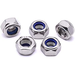 หัวน็อตล็อคสแตนเลส 304 (A2) LOCK NUT    ***(ราคาต่อแพ็ค)***   (สามารถออกใบกำกับภาษีได้ค่ะ)