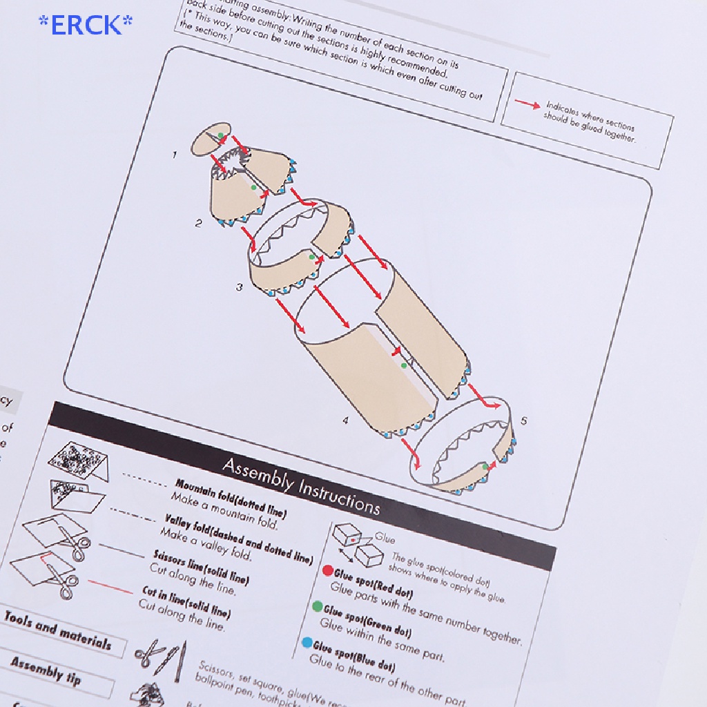 erck-gt-โมเดลกระดาษจรวด-3d-h-2-ขนาด-40-ซม-diy-ของเล่นสําหรับเด็ก