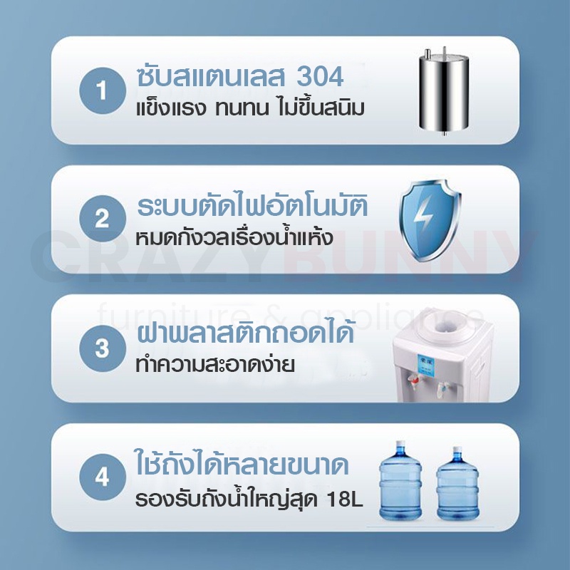 ตู้กดน้ำ2ระบบ-เครื่องกดน้ำ-ตู้ทำน้ำเย็น-ตู้ทำน้ำร้อน-water-dispenser-แข็งแรง-ทนทาน-ประหยัดไฟ-มีระบบตัดไฟอัตโนมัติ