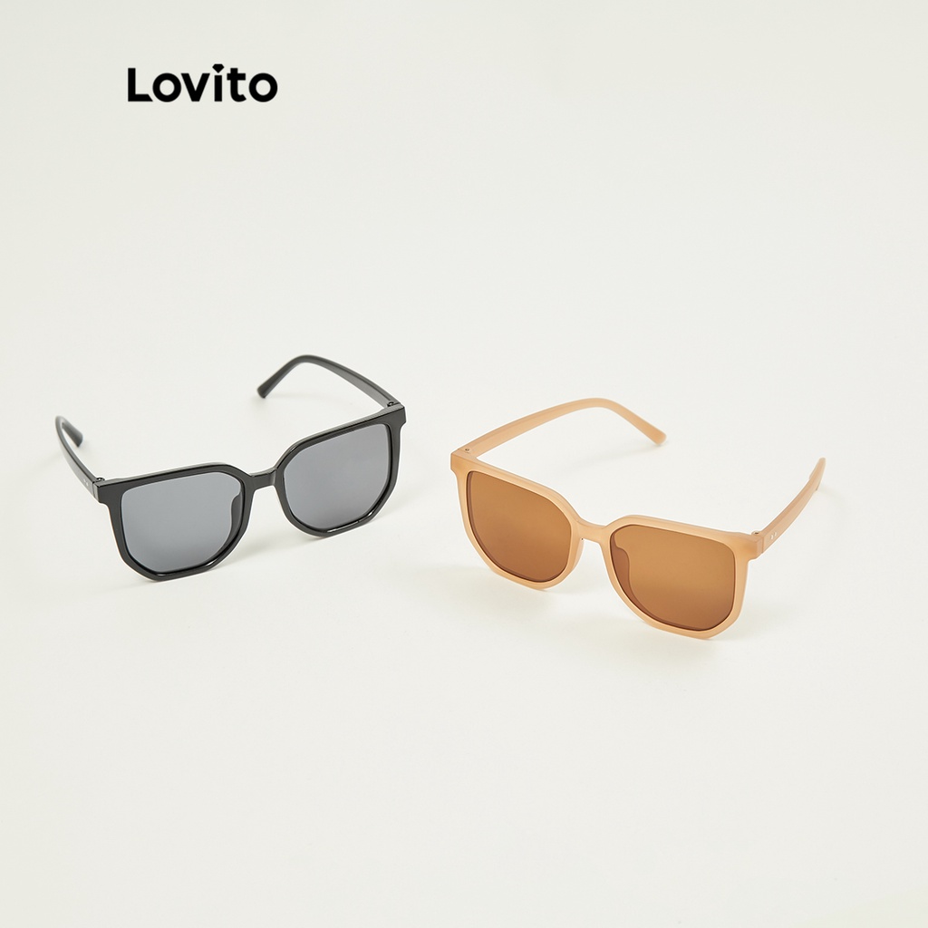 ภาพหน้าปกสินค้าLovito แว่นตากันแดด ลําลอง คลาสสิก โอเวอร์ไซซ์ L23LD311 (สีดํา/กาแฟ)