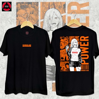 Chainsaw Man - Power Anime Shirt Classic t shirt Cotton Shirt For Man Womanเสื้อยืด