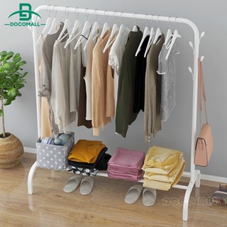 ราวเเขวนเสื้อผ้า แขวนเสื้อผ้า ราวตากผ้าCoat Rack ราวตากผ้าอเนกประสงค์ ราวแขวนผ้า + ชั้นวางของ ยาว 90/60/100 ม (พร้อมส่ง）