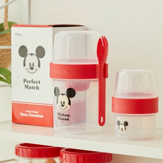 ( พร้อมส่ง ) Mickey Mouse x LocknLock 2way Container ที่ใส่อาหารแบบแยกชั้น