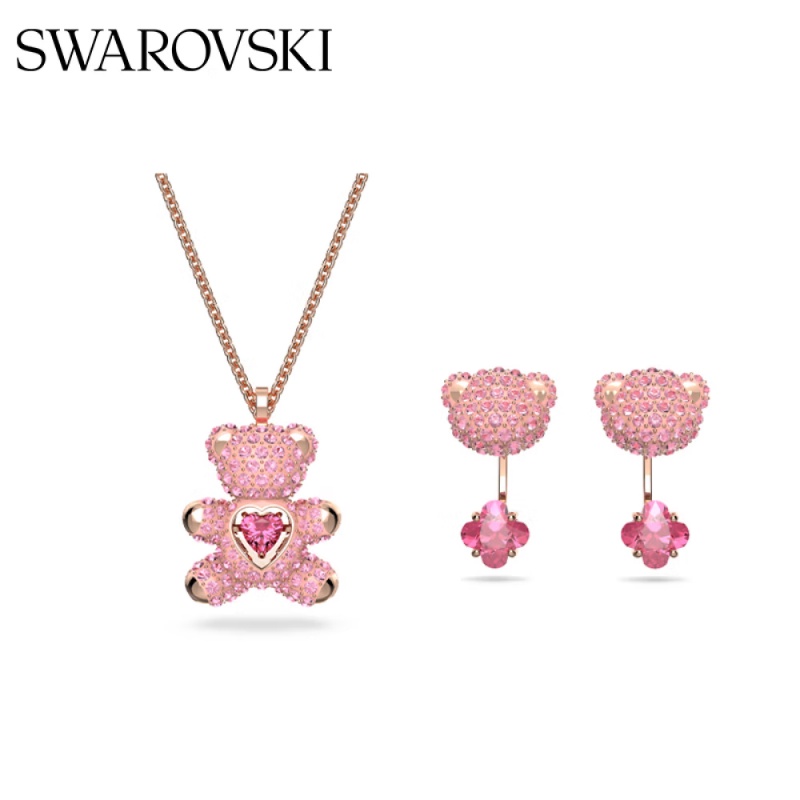 ของแท้-พร้อมส่ง-swarovski-swarovski-สร้อยคอ-จี้คริสตัล-สีแดง-ของขวัญวันเกิด