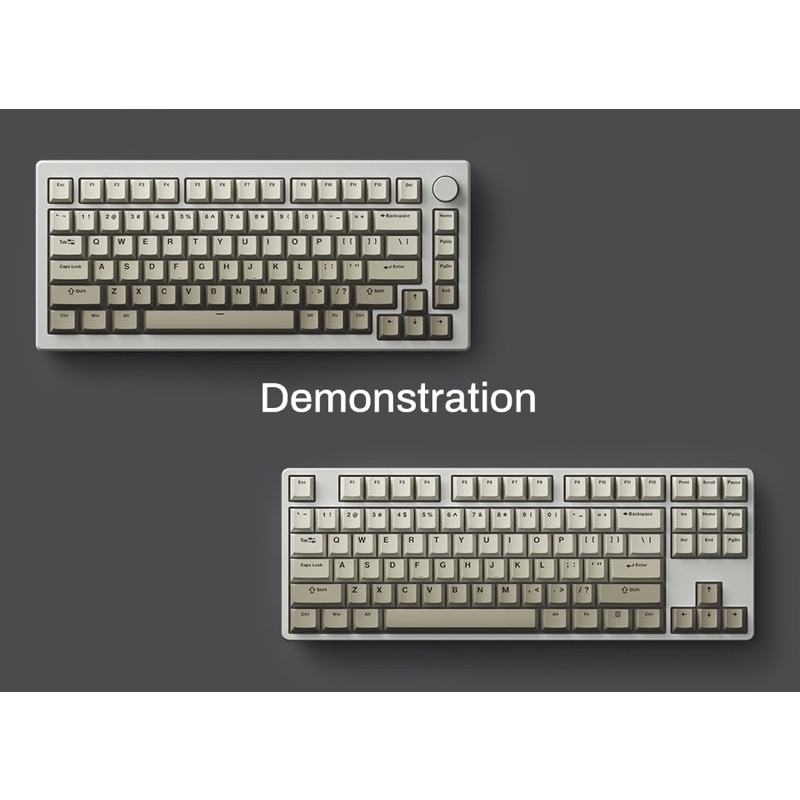 keycap-akko-warm-gray-132key-cherry-profile-pbt-double-shot-คีย์แคปสีขาว-คีย์แคปเทา