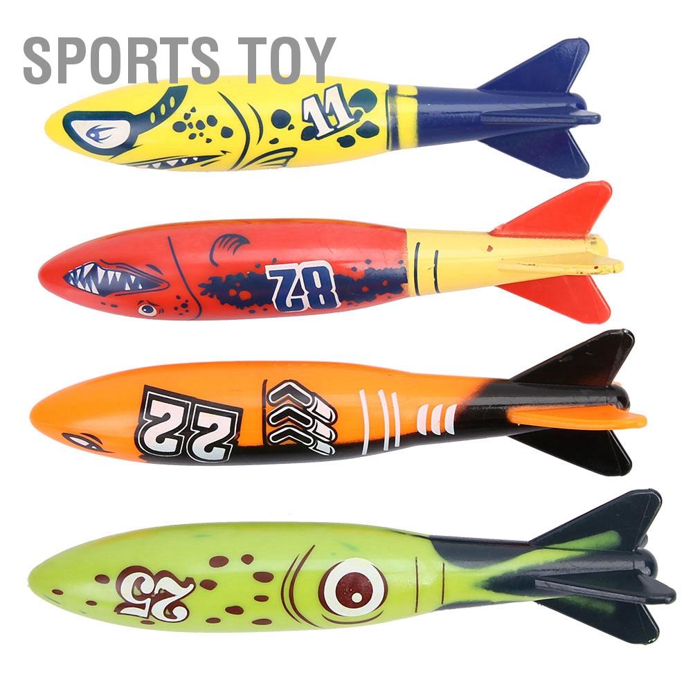 ภาพหน้าปกสินค้าSports Toy ของเล่นกีฬาใต้น้ํา Torpedo จรวด 4 ชิ้นสําหรับว่ายน้ําดําน้ําฤดูร้อน จากร้าน kuike068.th บน Shopee