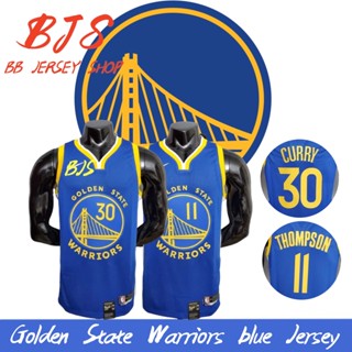 【BJS】เสื้อกีฬาบาสเก็ตบอล ลายทีม NO.30 Curry Golden State Warriors สีฟ้า