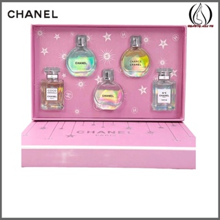สินค้า 🔥ของแท้ 100%🔥 Chanel Chance Eau Tendre Chance EDT Coco Perfume น้ำหอม 7.5ml For Women 5Pcs/set ชุดน้ำหอมมินิเพอร์ฟูม