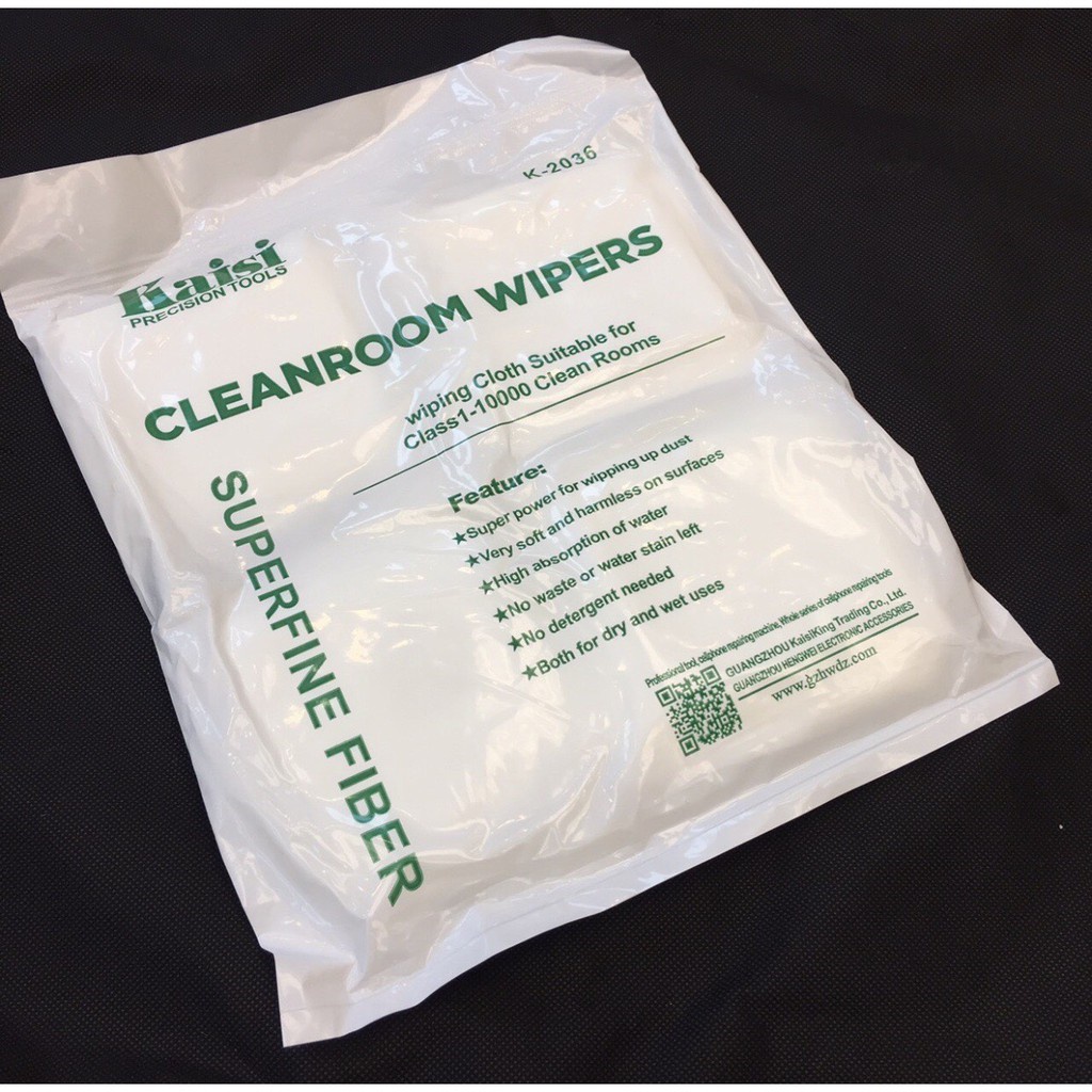 kaisi-k-2036-cleanroom-wiper-cleaning-ผ้าสำหรับเช็ดจอ-1แพ็ค400แผ่น-พร้อมส่ง