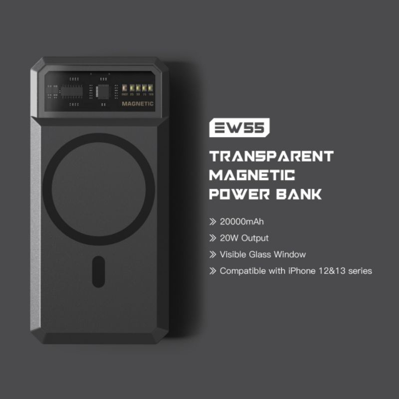Orsen EW55 By eloop Wireless Power Bank 20,000 mAh Shopee
