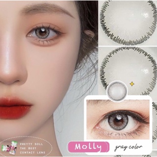 (COD)คอนแทคเลนส์ Contactlens สายธรรมชาติ รุ่น Molly สายตา+ปกติ Prettydoll 0.00 ถึง - 6.00 เลนส์นิ่มใส่สบายตา แถมตลับ