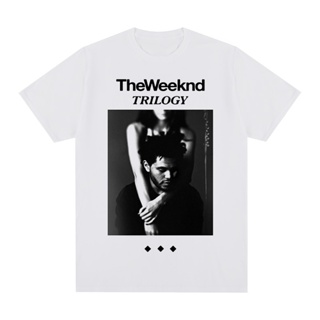 เสื้อยืด ผ้าฝ้าย พิมพ์ลายอัลบั้ม The Weeknd Trilogy สีขาว สไตล์วินเทจ สําหรับผู้ชาย และผู้หญิง