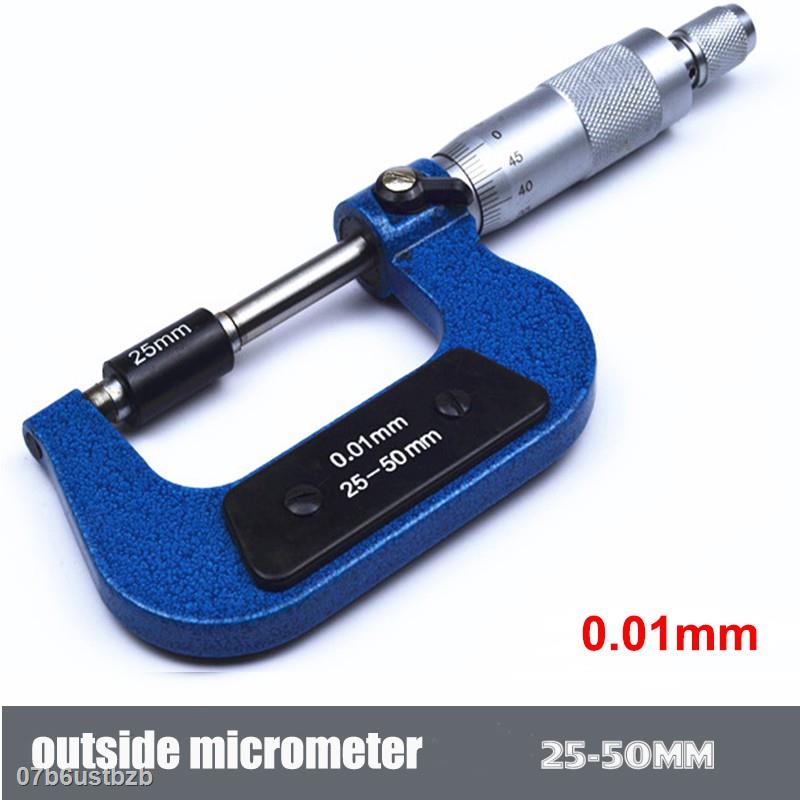 ไมโครมิเตอร์ภายนอก-0-25mm-0-01mm-25-50mm-50-75mm-75-100mm-gauge-vernier-caliper-measuring-tools