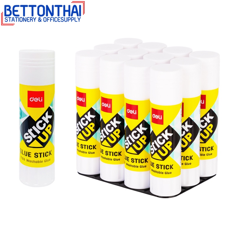 deli-7103-glue-stick-กาวแท่ง-pva-ขนาด-36-กรัม-แพ็ค-12-แท่ง-กาวขนาดพกพา-กาว-อุปกรณ์สำนักงาน-เครื่องเขียน-กาวแท่งพกพา