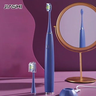 JIASHI แปรงสีฟันไฟฟ้า, การสั่นสะเทือนของโซนิค, อุปนัยแบบชาร์จไฟได้, กันน้ำ, ปิดเสียง, การสั่นสะเทือนหลายระดับ ใช้ได้ทั้งเด็กและผู้ใหญ่