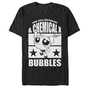 สาวน้อยมหัศจรรย์บินเสื้อยืดโอเวอร์ไซส์สไตล์ใหม่ขายร้อนFifth Sun The Powerpuff Girls Mens Chemical X Bubbles Men T-Shirt