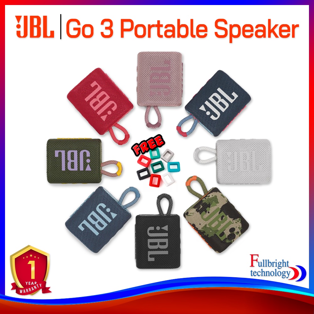 ภาพหน้าปกสินค้าJBL GO 3 Portable Waterproof Speaker (New model) ลำโพงบลูทูธสำหรับพกพา กันน้ำกันฝุ่น IP67 รับประกันศูนย์ไทย 1 ปี แถมฟรี Silicone Case (สุ่มสีของเคส)