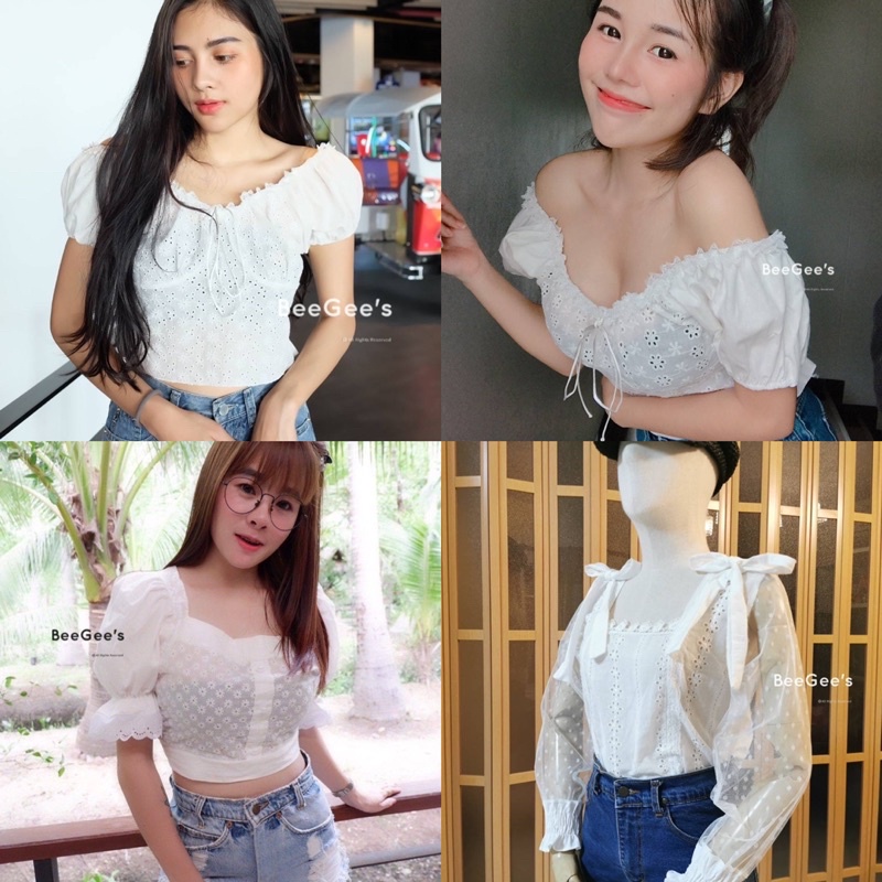 diiz-s-white-top-รวมเสื้อขาว-เสื้อฉลุ-งานบุญ-งานบวช-งานแต่ง