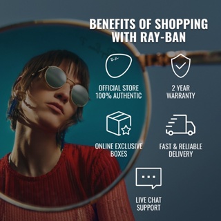 ภาพขนาดย่อของภาพหน้าปกสินค้าRay-Ban Square Sunglasses- RB1971 914731 แว่นตากันแดด จากร้าน rayban.th บน Shopee ภาพที่ 7