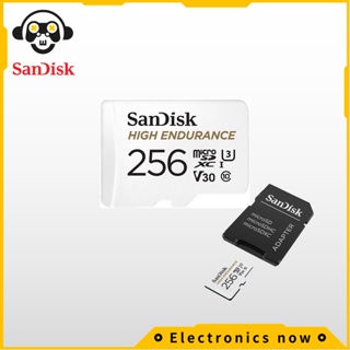 sandisk 256gb 128gb 64gb 32gb การ์ดวิดีโอความทนทานสูง microsdxc พร้อมอะแดปเตอร์สำหรับ dash cam และระบบตรวจสอบบ้าน  High Endurance Video microSDXC Card with Adapter for Dash Cam and Home Monitoring systems - C10, U3, V30, 4K UHD, Micro SD Card