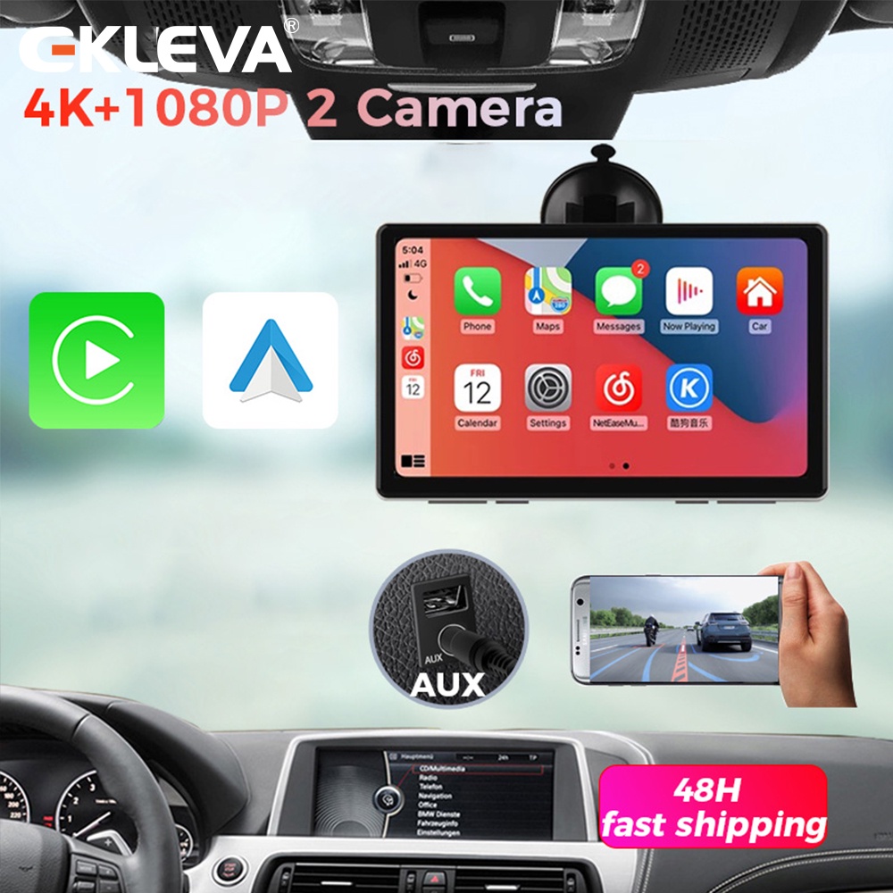 ekleva-เครื่องเล่นมัลติมีเดีย-วิทยุ-ไร้สาย-บลูทูธ-aux-4k-wifi-gps-7-นิ้ว-สําหรับรถยนต์