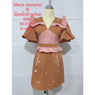 เดรสสั้น MARIA DIAMOND SIZE M มือหนึ่งป้ายห้อย