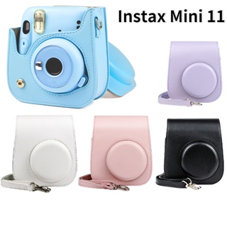 สินค้า [ลดล้างสต๊อก]อัลบั้มรูป กระเป๋าเคสหนัง Pu พร้อมสายคล้องไหล่สําหรับกล้อง Fujifilm Instax Mini 11