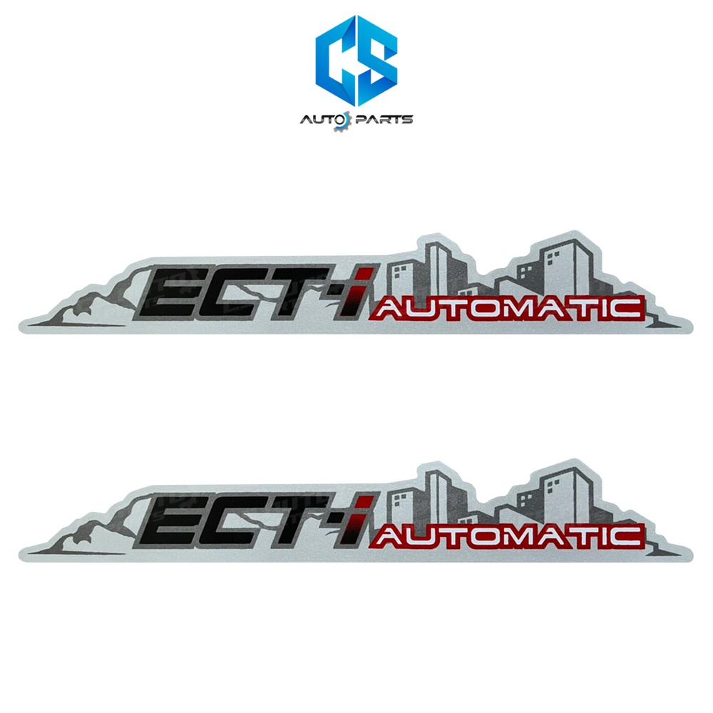 สติ๊กเกอร์-ect-i-automatic-toyota-vigo-champ-เกียร์ออโต้-ติดข้างท้ายกระบะ