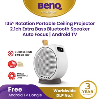 ภาพขนาดย่อของภาพหน้าปกสินค้าBenQ GV30 Mini LED Wifi Projector with Android TV, Bluetooth Speaker (โปรเจคเตอร์พกพา, โปรเจคเตอร์ wifi) จากร้าน benq_thailand บน Shopee