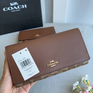 กระเป๋าสตางค์ใบยาวแท้coach