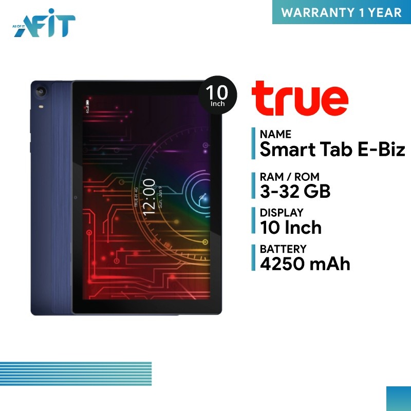 แท็บเล็ต-true-smart-tab-4g-e-biz-pro-3-32gb-จอ10-นิ้ว-ใส่ซิมเล่นเน็ตได้ทุกเครือข่ายไม่ล็อคซิม-ll-ประกันศูนย์-15-เดือน