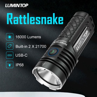 Lumintop ไฟฉาย EDC รูปงู ชาร์จ USB-C 16000lm สําหรับตั้งแคมป์กลางแจ้ง